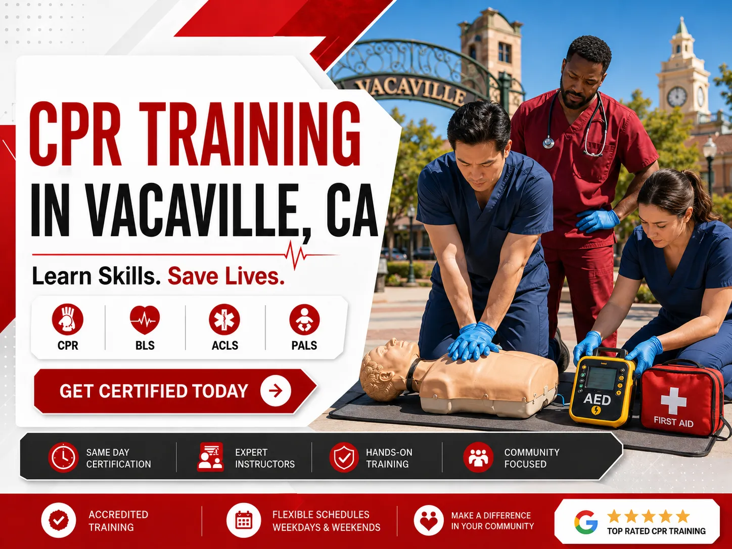 CPR, BLS, ACLS & PALS Training in Vacaville, CA